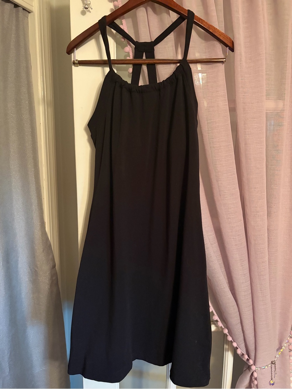 PrAna Quinn Black Halter Swing Dress